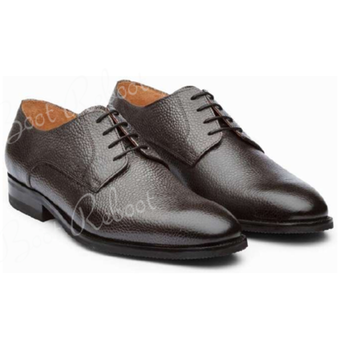 Leather Pebble Grain Derby Shoes